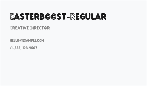 Easterboost-Regular Business Card