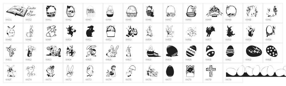 Easterdc Character Map