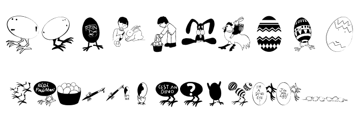 Eastereggs Font Alte caractere