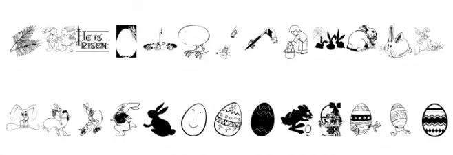 Eastereggs Schriftart Groß