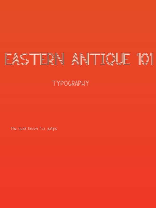Eastern Antique 101 Poster