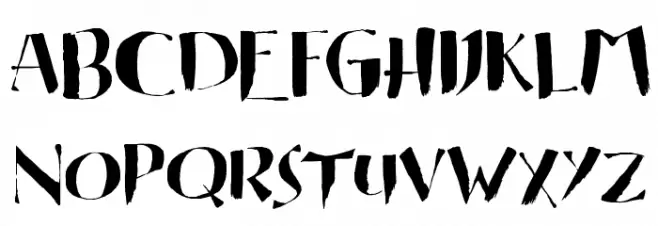 Eastern Brush フォント 大文字