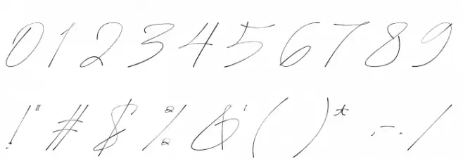 Easternation Signature Font OTHER CHARS