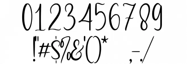 Eastlovely Font OTHER CHARS