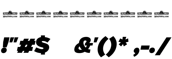 Eastman Alternate Trial Black Italic Font OTHER CHARS
