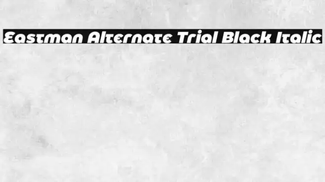 Eastman Alternate Trial Black Italic Example 2