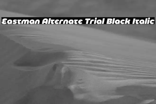 Eastman Alternate Trial Black Italic Example 3