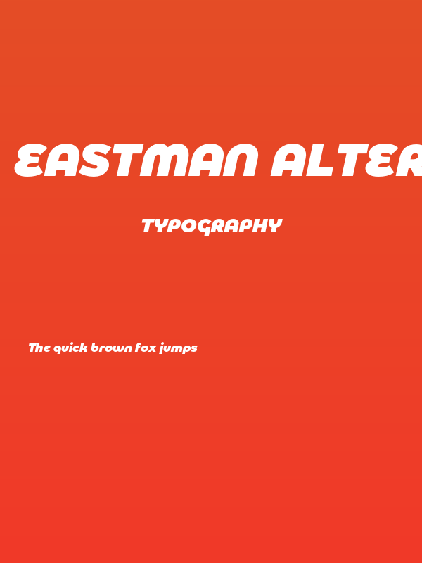 Eastman Alternate Trial Black Italic Poster