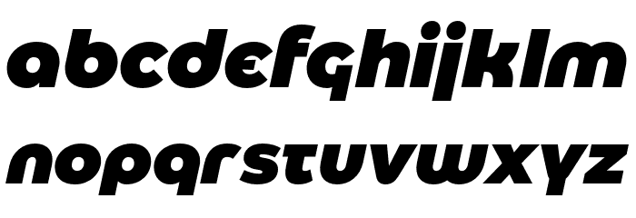 Eastman Alternate Trial Black Italic Font LOWERCASE