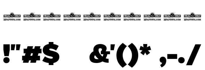 Eastman Alternate Trial Black Font OTHER CHARS