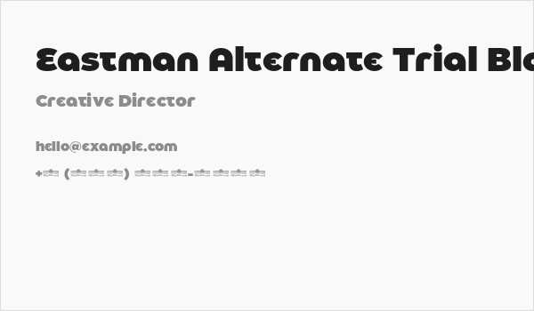 Eastman Alternate Trial Black Business Card