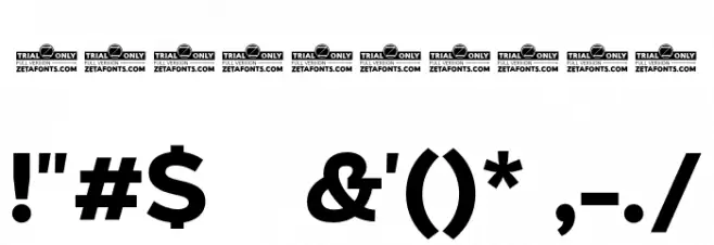 Eastman Alternate Trial Bold Font OTHER CHARS