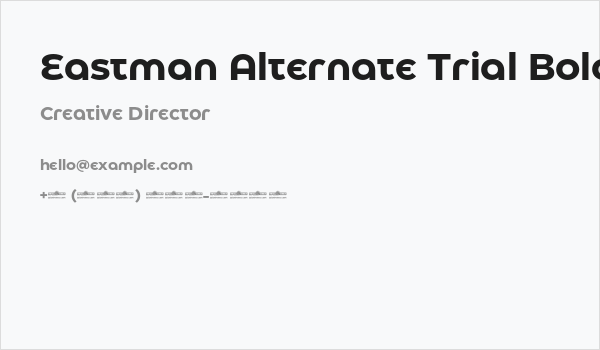 Eastman Alternate Trial Bold Business Card