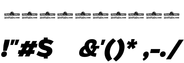 Eastman Alternate Trial Extrabold Italic Font OTHER CHARS