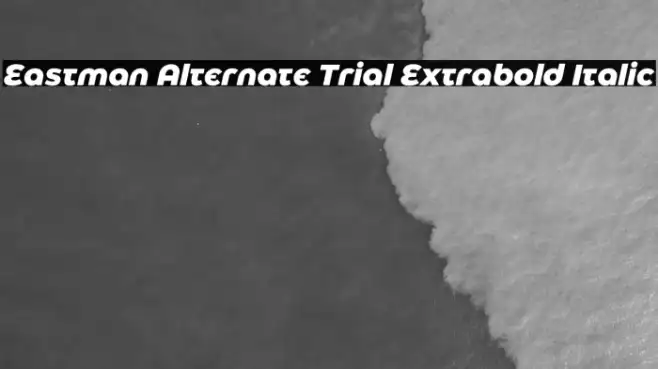 Eastman Alternate Trial Extrabold Italic Example 1