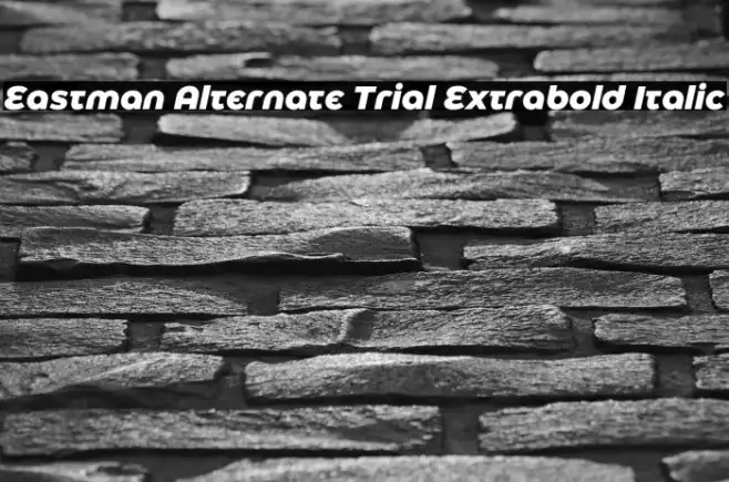 Eastman Alternate Trial Extrabold Italic Example 3
