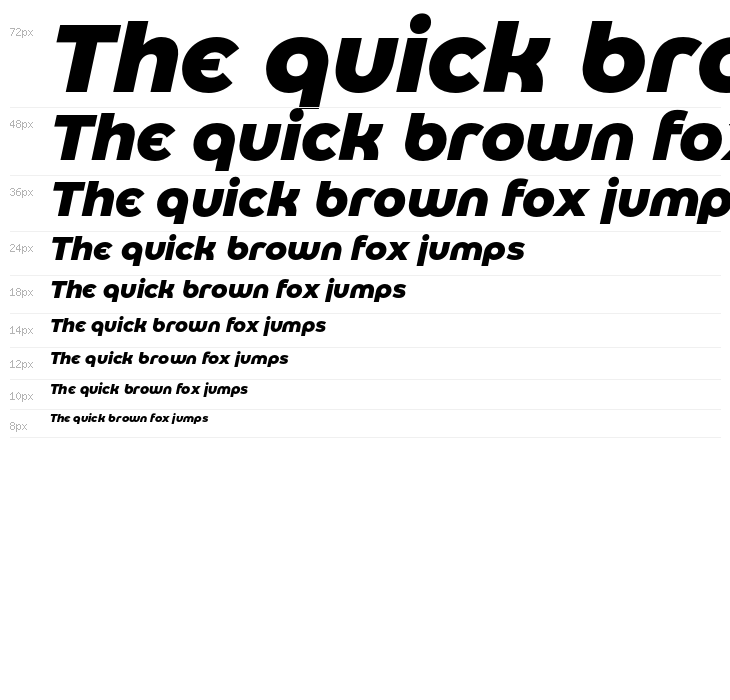 Eastman Alternate Trial Extrabold Italic Waterfall