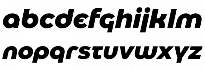 Eastman Alternate Trial Extrabold Italic Caratteri MINUSCOLO