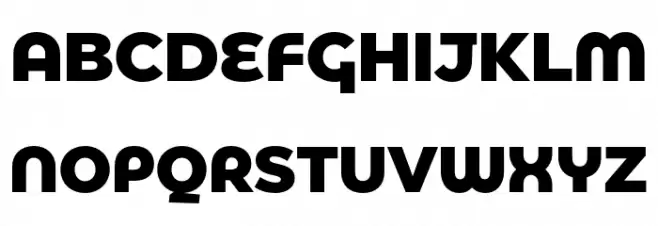 Eastman Alternate Trial Extrabold Caratteri MAIUSCOLE