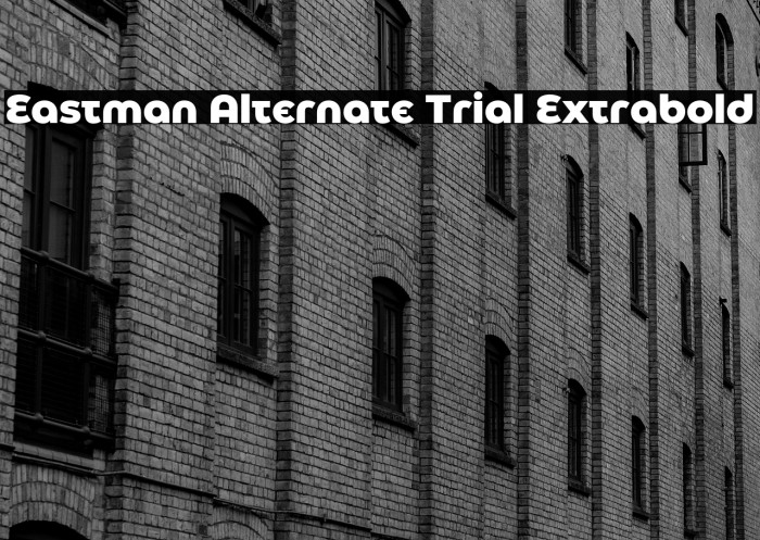 Eastman Alternate Trial Extrabold Example 2