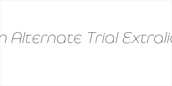 Eastman Alternate Trial Extralight Italic Logo