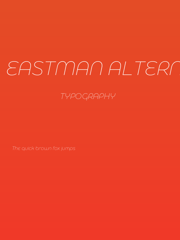 Eastman Alternate Trial Extralight Italic Poster
