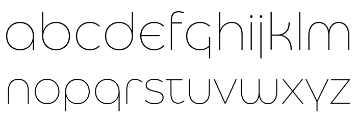 Eastman Alternate Trial Extralight Font LOWERCASE