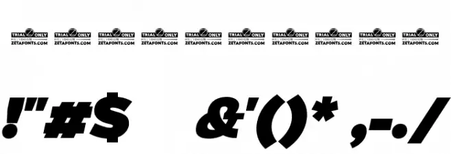 Eastman Alternate Trial Heavy Italic Font OTHER CHARS