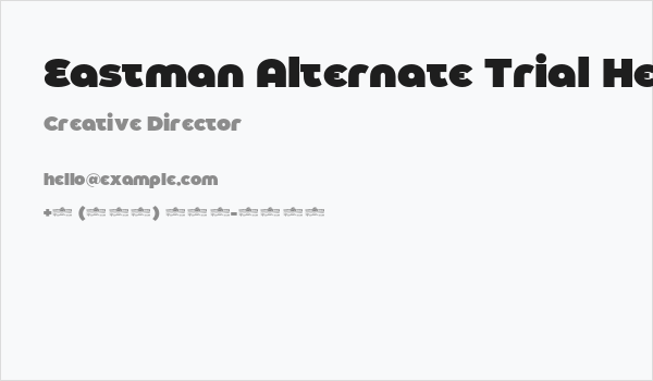 Eastman Alternate Trial Heavy Business Card