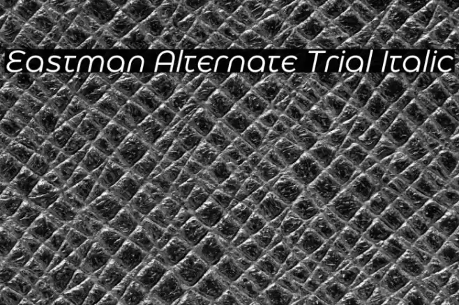 Eastman Alternate Trial Italic Font examples