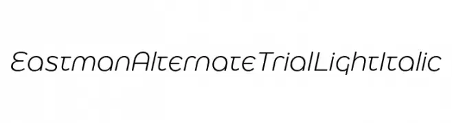 Eastman Alternate Trial Light Italic  नि: शुल्क फ़ॉन्ट्स डाउनलोड