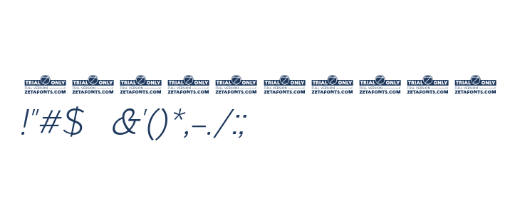Eastman Alternate Trial Light Italic Other Characters