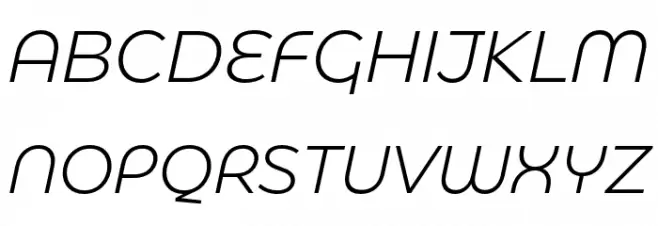 Eastman Alternate Trial Light Italic Polices MAJUSCULES