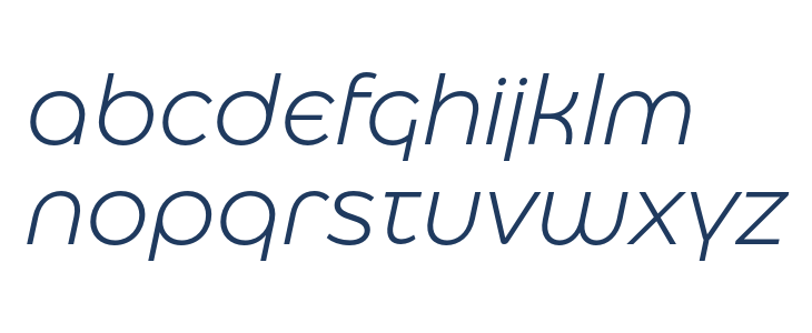 Eastman Alternate Trial Light Italic Lowercase