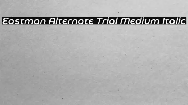 Eastman Alternate Trial Medium Italic Example 2
