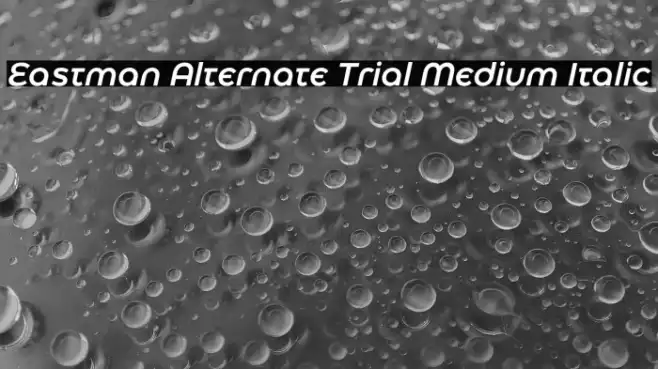 Eastman Alternate Trial Medium Italic Example 3