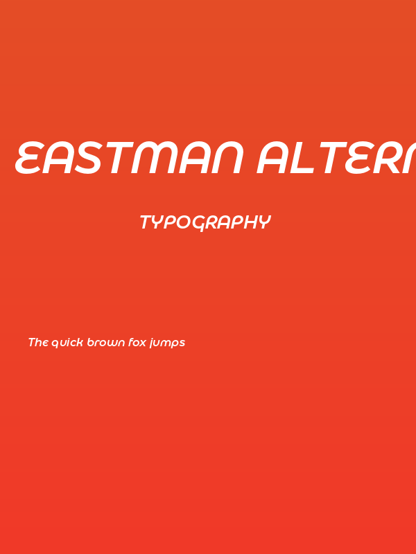 Eastman Alternate Trial Medium Italic Poster