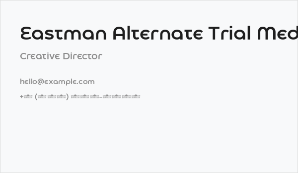 Eastman Alternate Trial Medium Business Card