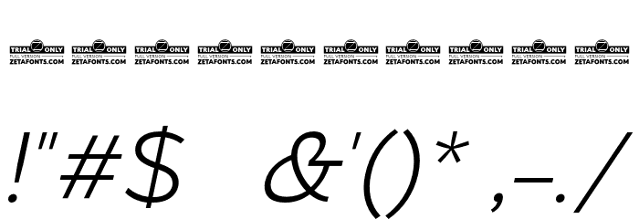 Eastman Alternate Trial Regular Offset Italic Font OTHER CHARS