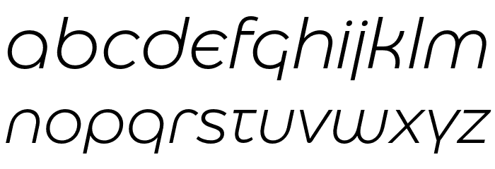 Eastman Alternate Trial Regular Offset Italic Font LOWERCASE