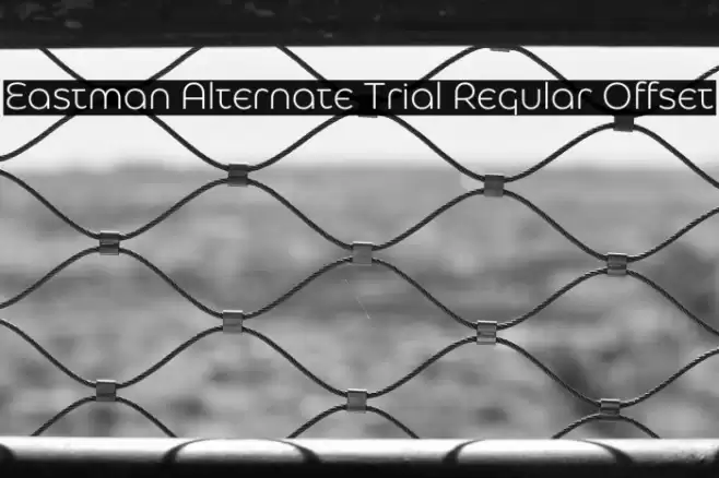 Eastman Alternate Trial Regular Offset Font examples