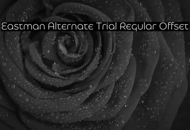 Eastman Alternate Trial Regular Offset Font examples