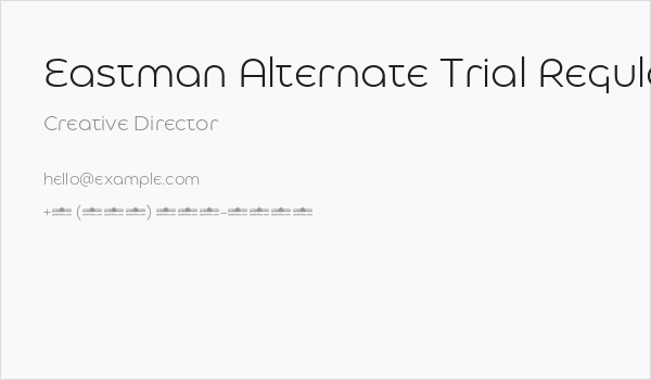 Eastman Alternate Trial Regular Offset Business Card