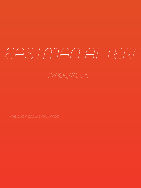 Eastman Alternate Trial Thin Italic Poster