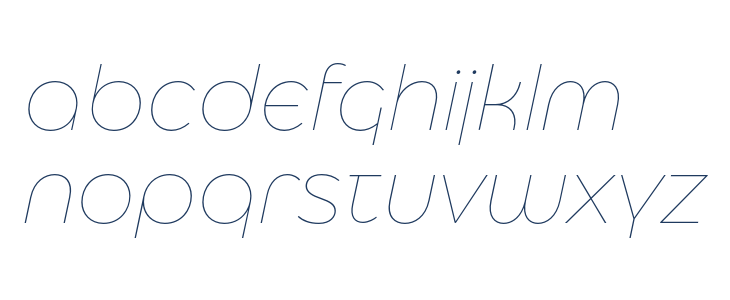 Eastman Alternate Trial Thin Italic Lowercase