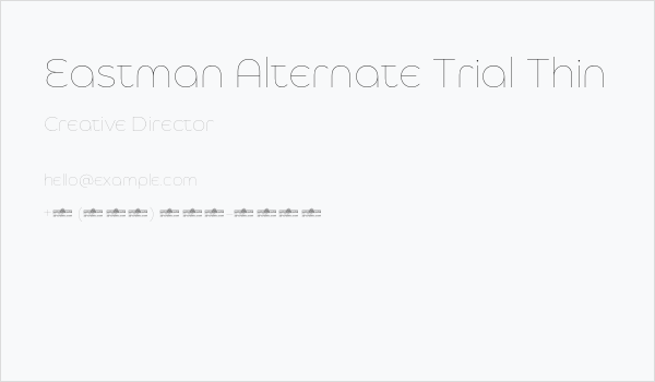 Eastman Alternate Trial Thin Business Card