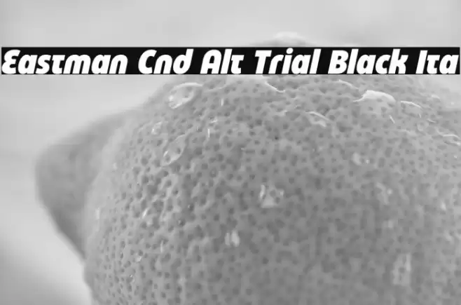 Eastman Cnd Alt Trial Black Ita Font examples