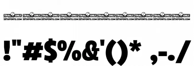 Eastman Cnd Alt Trial Black Font OTHER CHARS