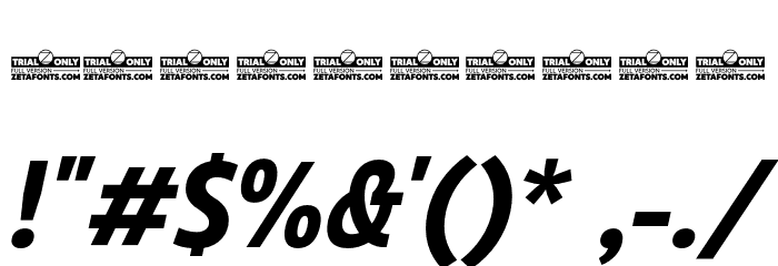 Eastman Cnd Alt Trial Bold Ita Font OTHER CHARS