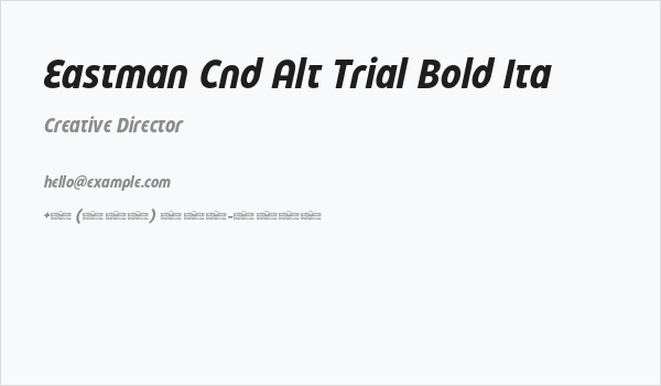 Eastman Cnd Alt Trial Bold Ita Business Card